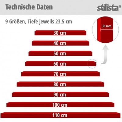 Stilista nástenná polica Volato, 80 cm, svetlé drevo