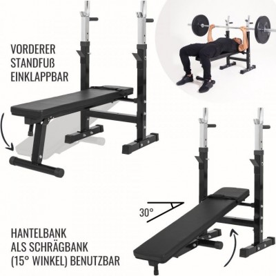 Gorilla Sports Posilňovacia lavica + nakladací set 100 kg