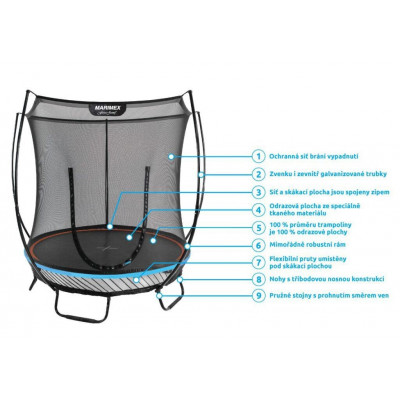 Marimex Trampolína FreeJump + ochranná sieť, 183 cm