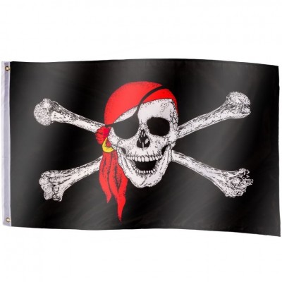 Pirátska vlajka Jolly Roger - 120 cm x 80 cm