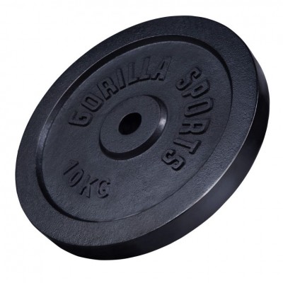 Gorilla Sports Sada záťažových kotúčov, 2 x 10 kg, 2 x 5 kg