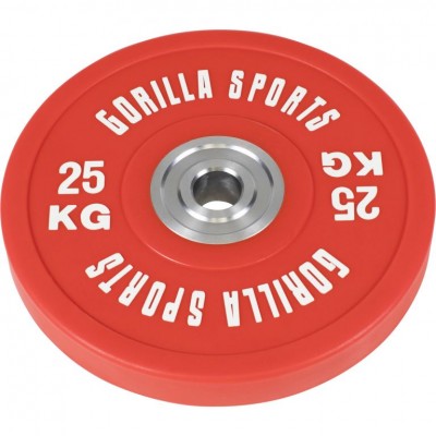 Gorilla Sports Záťažový kotúč, pogumovaný, 25 KG