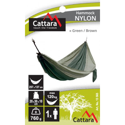 Hojdacia sieť NYLON 275 x 137 cm zeleno-hnedá