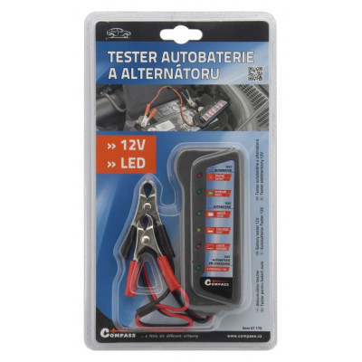 Tester autobatérie a alternátora, 12 V