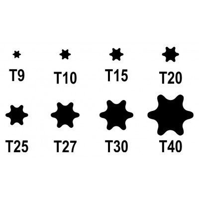 TORX T9-T40 - sada 8 ks