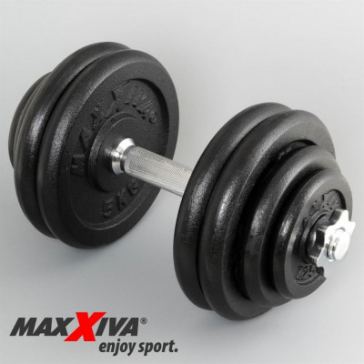 MAXXIVA jednoručná liatinová činka, 30 kg