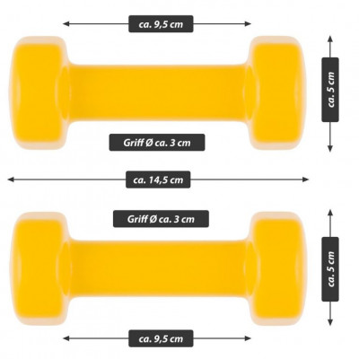 MAXXIVA sada vinylových činiek 2 x 1 kg, žltá