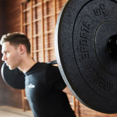 Gorilla Sports Záťažový kotúč, čierny, 10 kg