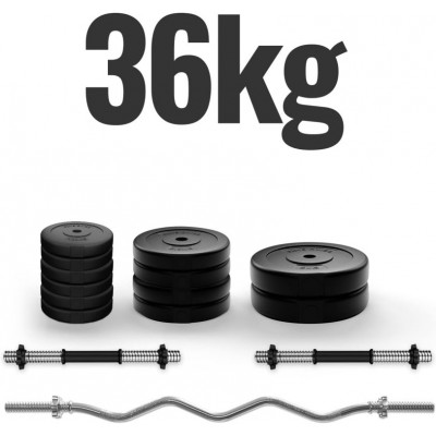 PHYSIONICS Vzpieračský set so závažím, hviezd. zámky, 36 kg