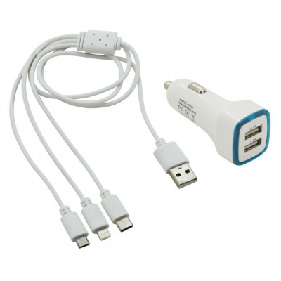 Nabíjačka na telefón USB 3 in1 (micro USB, iPhone, USB C)